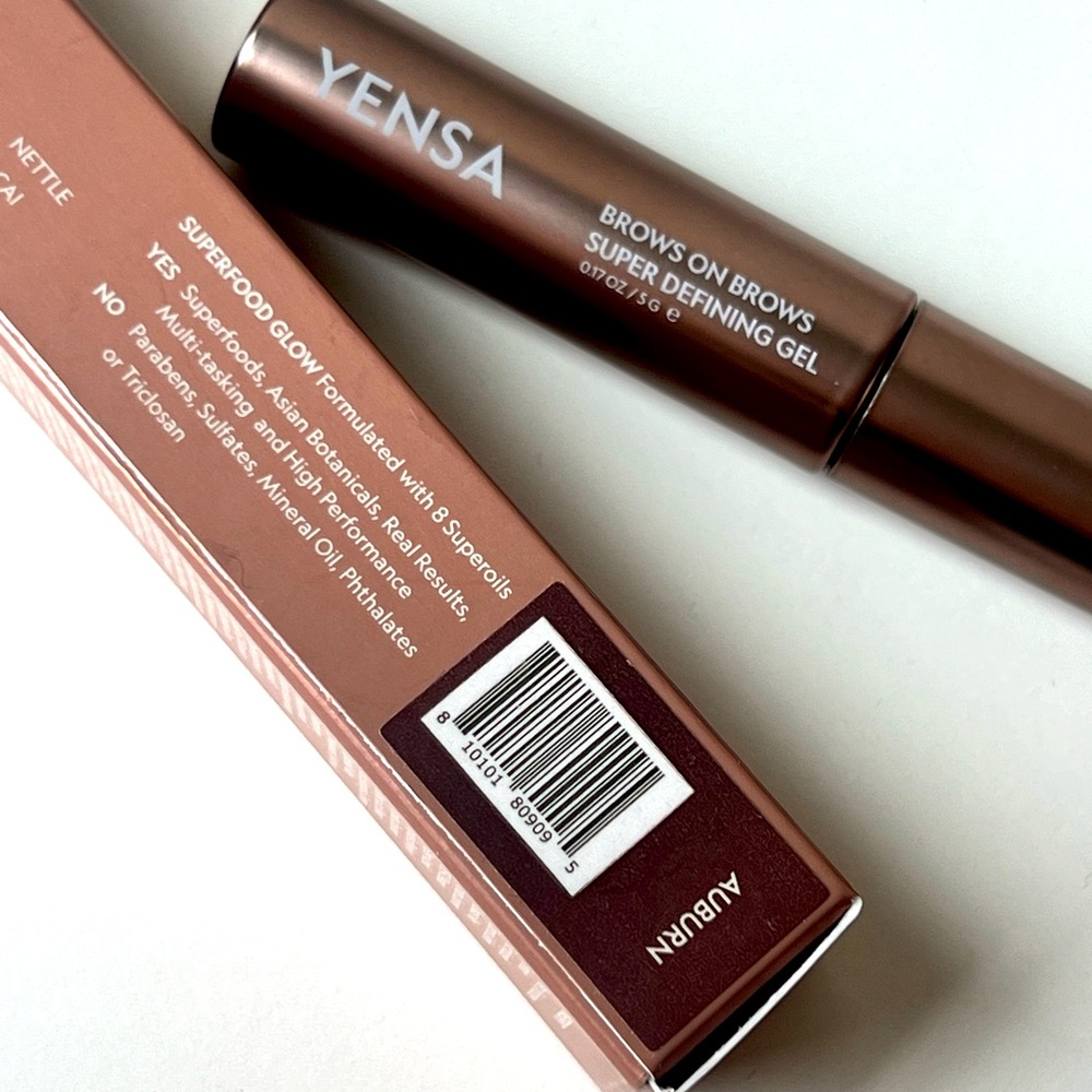 Yensa brows on brows super defining gel shade: auburn